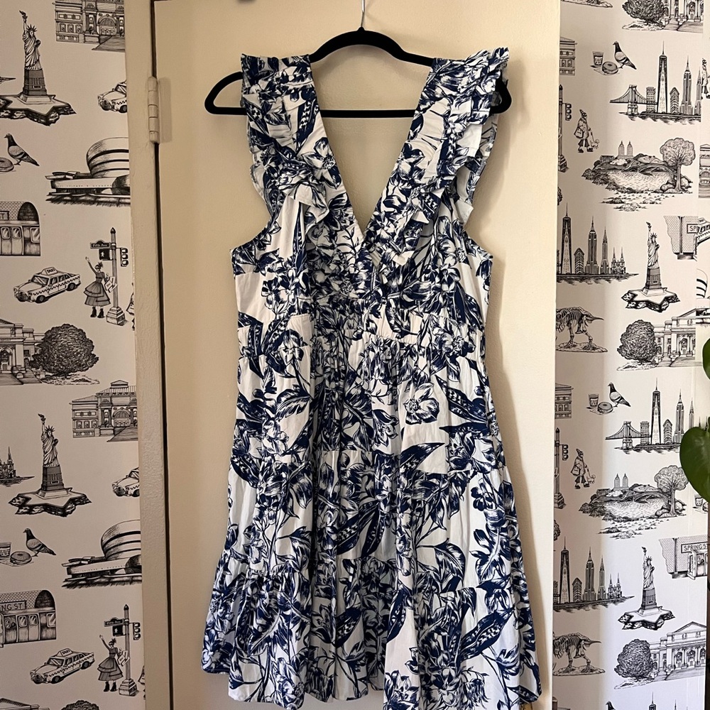 Abercrombie Blue and White Floral Dress